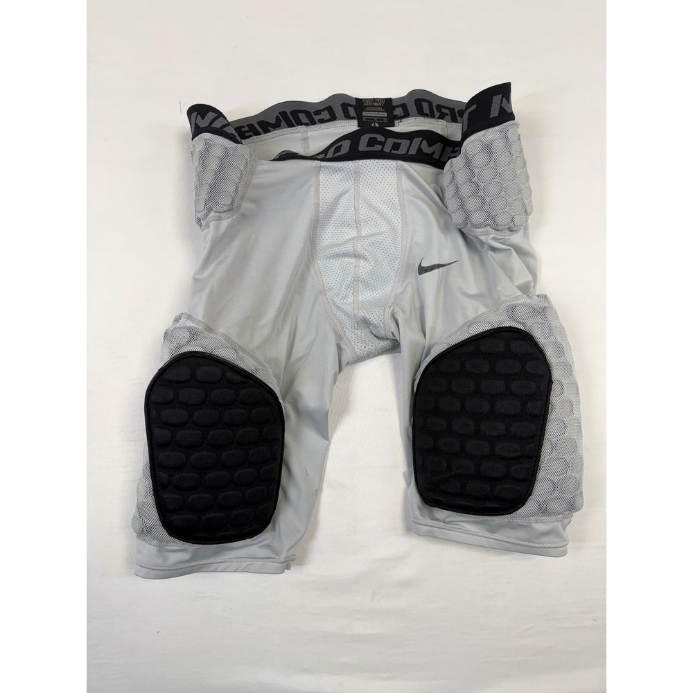 Nike Pro Combat Padded Compression Shorts Mens XL Grey‎ Dri-FIT Distressed
